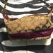 Coach Bags | Authentic Small Coach Purse Signature Pochette | Color: Brown/Purple | Size: Os