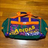 Adidas Bags | Adidas Rainbow Line Duffel Bag | Color: Green/Orange | Size: Os