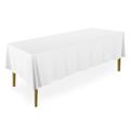 Lann's Linens Solid Color Rectangular Tablecloth Polyester in White | 90 D in | Wayfair LIN-TBL-90x156-WHT_01