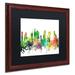 Trademark Fine Art 'Houston Texas Skyline SP' Framed Graphic Art on Canvas Canvas, Wood | 16 H x 20 W in | Wayfair MW0522-W1620BMF