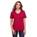 CORE365 CE111W Women's Fusion ChromaSoft Performance T-Shirt in Classic Red size 3XL | Polyester