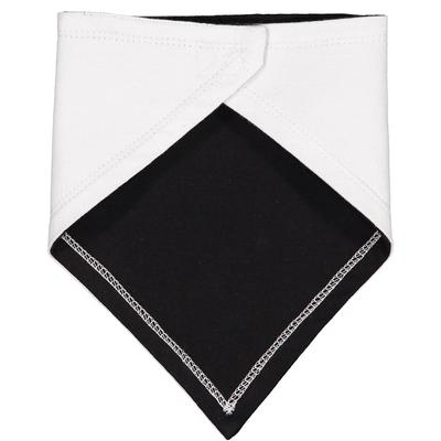 Rabbit Skins RS1012 Infant Premium Jersey Bandana Bib in White/Black | Cotton 1012, LA1012