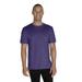 Jerzees 88MR Snow Heather Jersey T-Shirt in Purple size Small | Cotton/Polyester Blend 88M