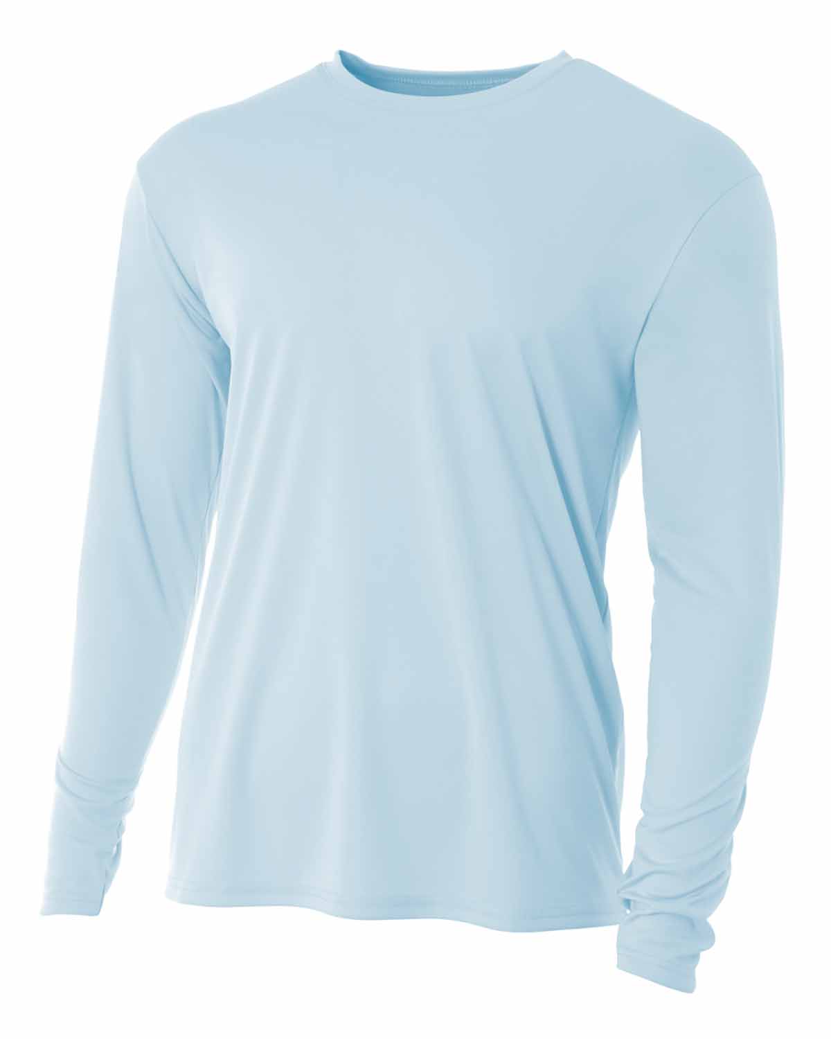 A4 NB3165 Youth Performance Crew in Pastel Blue size Small | Polyester A4NB3165