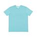 LAT 6991 Men's Harborside Melange Jersey T-Shirt in Caribbean Mlange size Large | Ringspun Cotton LA6991