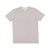 LAT 6991 Men's Harborside Melange Jersey T-Shirt in Grey size Large | Ringspun Cotton LA6991