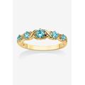 Women's Yellow Gold-Plated Simulated Birthstone Ring by PalmBeach Jewelry in December (Size 5)