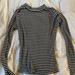Brandy Melville Tops | Brandy Melville Striped Long Sleeve Top | Color: Black/White | Size: 0