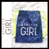 Athleta Accessories | Athleta Girl Drawstring Backpack | Color: Blue/White | Size: Osg