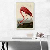 ARTCANVAS American Flamingo by James Audubon - Wrapped Canvas Painting Print Canvas in Green/Red | 26 H x 18 W x 0.75 D in | Wayfair