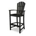 POLYWOOD® Palm Coast Outdoor Bar Chair Plastic in Black | 52.75 H x 24 W x 24.75 D in | Wayfair HND202BL
