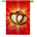 Ornament Collection My Sweet Heart - Impressions Decorative 2-Sided Polyester 40" x 28" House Flag in Orange/Red | 40 H x 28 W in | Wayfair