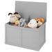 Isabelle & Max™ Efim Toy Storage Bench Wood in Gray | 17 H x 28 W x 16 D in | Wayfair C763238D227B4C10BE279F61CE915E30