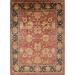 Black/Brown 96 x 60 x 0.35 in Indoor Area Rug - Charlton Home® Oluf Oriental Red/Black/Brown Area Rug Polyester/Wool | Wayfair