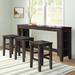 Sand & Stable™ Lorelai 3 - Person Counter Height Solid Wood Dining Set Wood in Brown | Wayfair 93479E7701FD4045BFC2562903264DC9