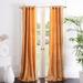 Etta Avenue™ Jeremiah Velvet Solid Room Darkening Grommet Single Curtain Panel Polyester in Yellow | 96 H in | Wayfair