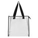 Liberty Bags OAD5006 OAD Clear Tote w/ Gusseted And Zippered Top Bag in Black Coated | PVC