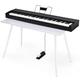 Costway 88-Key Full Size Digital Piano Weighted Keyboard with Sustain Pedal-Black