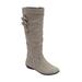 Wide Width Women's The Pasha Wide-Calf Boot by Comfortview in Slate Grey (Size 7 1/2 W)