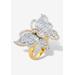 Women's Yellow Gold-Plated Marquise Cut Butterfly Ring by PalmBeach Jewelry in Cubic Zirconia (Size 6)