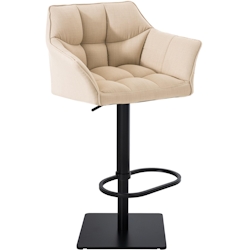 CLP Barhocker Damaso Stoffbezug creme/schwarz