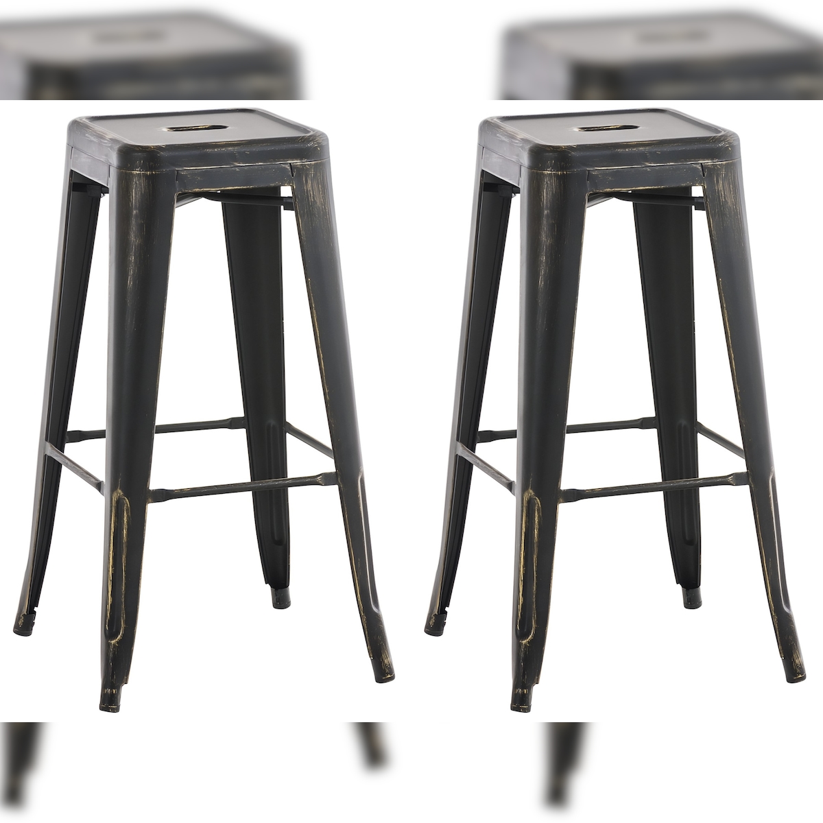 CLP 2er Set Barhocker Joshua schwarz-gold Image