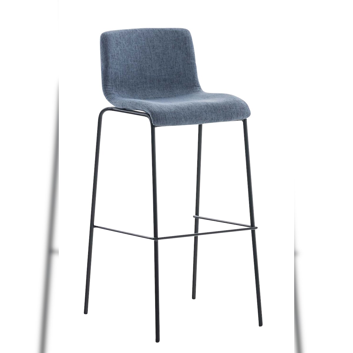 CLP Barhocker Hover Stoff Vierfußgestell blau/schwarz Image