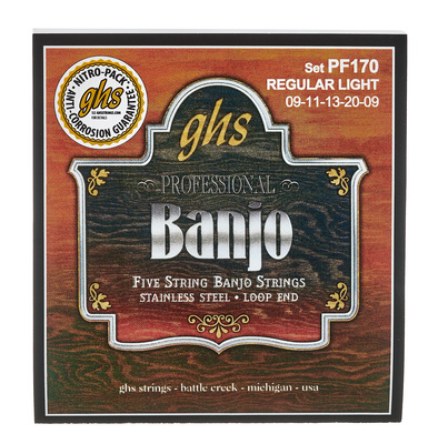 GHS PF170 5-String Banjo Set