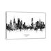 East Urban Home Chicago Illinois Skyline Black & White by Michael Tompsett - Graphic Art Print Canvas/ in Black/Gray | Wayfair