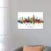 East Urban Home San Francisco California Skyline by Michael Tompsett - Graphic Art Print Canvas in Green/Orange/Red | 18 H x 26 W x 1.5 D in | Wayfair