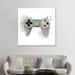 East Urban Home Gamer III by Grace Popp - Graphic Art Print Canvas in Black/Gray/White | 48 H x 48 W x 1.5 D in | Wayfair