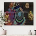 East Urban Home 3D Illustration Of Multicolored Spheres I - Unframed Graphic Art Print on Wood in Blue/Brown/Red | 12 H x 20 W x 1 D in | Wayfair
