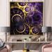 East Urban Home Fractal Portal Magic III - Graphic Art Print on Canvas Canvas, Wood in Indigo/Yellow | 30 H x 30 W x 1 D in | Wayfair