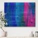 East Urban Home Oil On Canvas Textured Composition V - Unframed Painting Print on Wood Metal in Blue/Brown/Pink | 24 H x 32 W x 1 D in | Wayfair