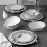Noritake Eternal Palace 12-Piece Dinnerware Set, Service for 4 Porcelain/Ceramic in Gray | Wayfair 1717-12H