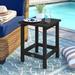 Freeport Park® Frese Sol 72 Outdoor Side Table Plastic in Black | 18 H x 15 W x 15 D in | Wayfair 0B3EFF27189E436BBECF0B8878D769AF