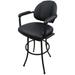 17 Stories Doradus Swivel Bar, Counter & Extra Tall Stool Upholstered/Metal in Black | 52 H x 20 W x 21 D in | Wayfair