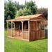 Cedarshed Cookhouse Western Red Cedar Wood Storage Shed in Brown/Red | 112 H x 144 W x 120 D in | Wayfair CK1210