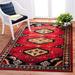 Black/Red 27 x 0.59 in Indoor Area Rug - Bungalow Rose Duchamps Southwestern Red/Black Area Rug Polypropylene | 27 W x 0.59 D in | Wayfair