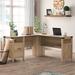 Sand & Stable™ Issac L-Shape Desk Wood in Brown | 29.92 H x 58.98 W x 58.98 D in | Wayfair 32C62F2F7330427B8A7EC7A1730EEA44