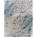 Black 24 x 0.47 in Area Rug - Willa Arlo™ Interiors Markesan Abstract Blue/Gray/Cream Area Rug Polyester/Polypropylene | 24 W x 0.47 D in | Wayfair