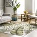 Green 48 x 0.08 in Area Rug - Bay Isle Home™ Mcroberts Machine Washable Leaf/Olive Area Rug Polyester | 48 W x 0.08 D in | Wayfair