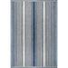 Blue 48 x 0.39 in Area Rug - Highland Dunes Nador Striped Indoor/Outdoor Area Rug Polyester/Polypropylene | 48 W x 0.39 D in | Wayfair