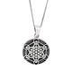 81stgeneration 18" 925 Sterling Silver Necklace with Metatron's Cube Pendant - Coin Disc Pendant Necklace for Men and Women - Boho Sacred Geometry Birthday Gift - Wiccan Gothic Jewellery