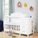 DaVinci Charlie 4-in-1 Mini Convertible Crib & Changer w/ Storage Wood in White | 44.3 H x 26.6 W in | Wayfair M12881W