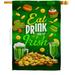 Breeze Decor Eat Drink Be Irish 2-Sided Polyester 40 x 28 in. House Flag in Green | 40 H x 28 W in | Wayfair BD-SA-H-102064-IP-BO-D-US21-BD