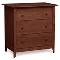 Copeland Furniture Sarah 3 Drawer 33.75" W Solid Wood Chest Wood in Brown | 33.75 H x 33.75 W x 20.25 D in | Wayfair 2-SRH-31-13