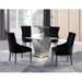 Rosdorf Park Bergur 5 - Piece Dining Set Wood/Glass/Upholstered in Brown | 30" H x 54" L x 54" W | Wayfair 6BE6A0D9B1764308A075757283204BB6