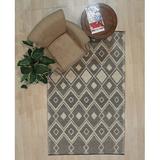 Gray/White 72 x 48 x 0.5 in Area Rug - Dakota Fields Geometric Handmade Kilim Wool Area Rug Wool | 72 H x 48 W x 0.5 D in | Wayfair