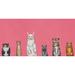 Red Barrel Studio® Cats Cats Cats - Pink by Eli Halpin - Wrapped Canvas Graphic Art Print Canvas | 12 H x 24 W x 1.5 D in | Wayfair